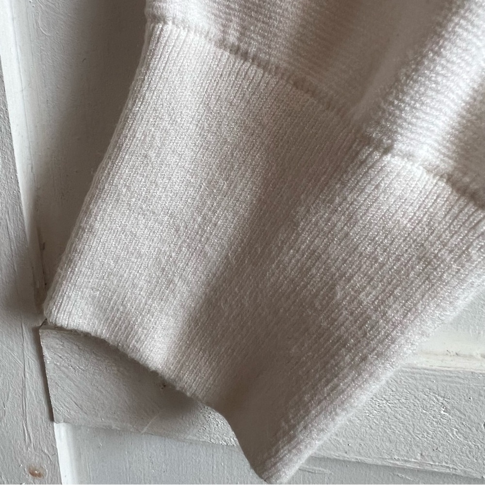 BABATON ARITZIA Hoodie Pullover Sweatshirt Cream Oversized Knit Lounge Minimal - Picture 4 of 9
